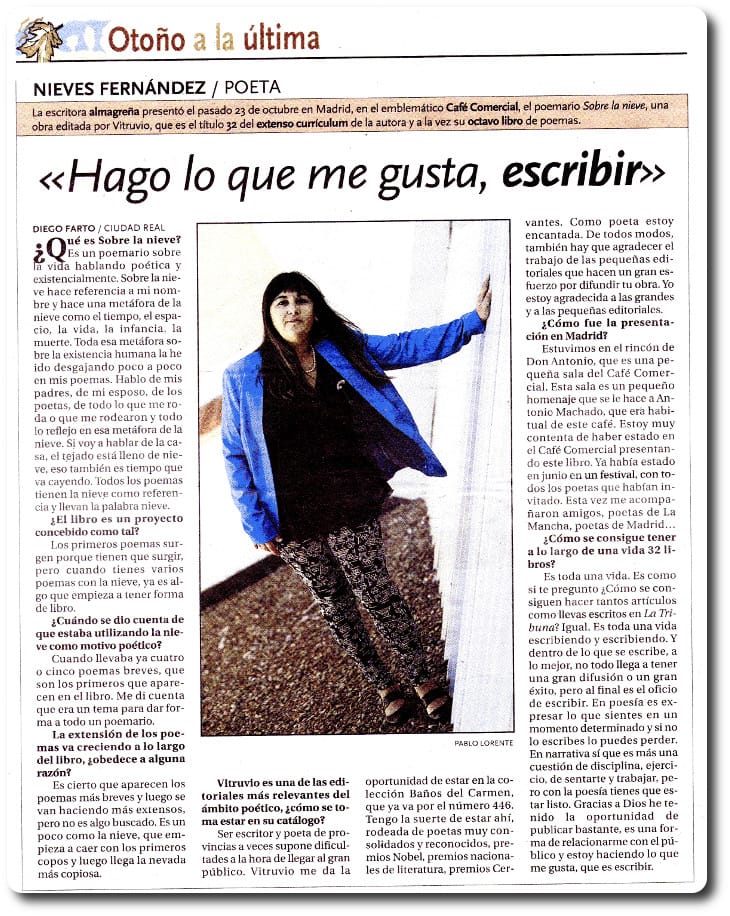 "Hago lo que me gusta, escribir"